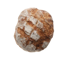 Loaf of delicious fresh bread isolated on white