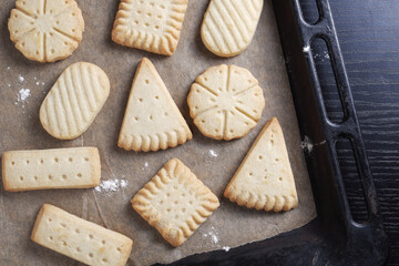 Various shortbread biscuits