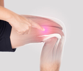 Naklejka premium thigh muscle inflammation feel pain