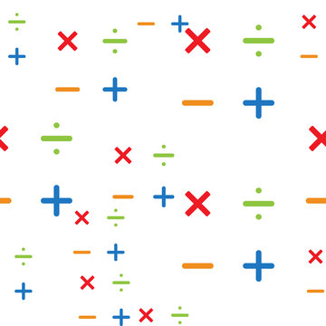 Mathematics seamless pattern