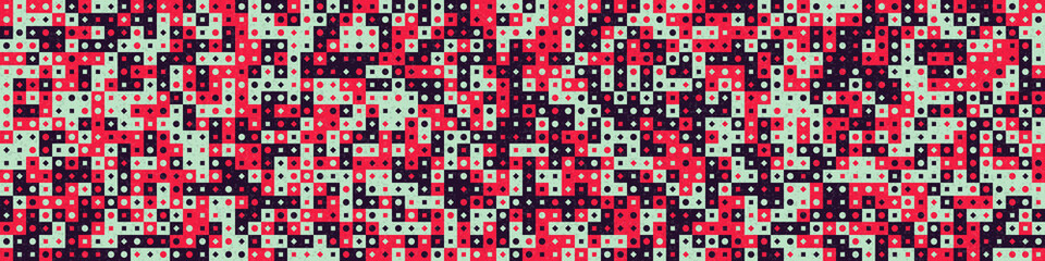 Fototapeta premium Abstract Geometric Pattern generative computational art illustration