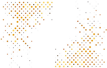 Yellow, gold and brown  vector layout with circle shapes. Abstract illustration with colored bubbles in nature style.
