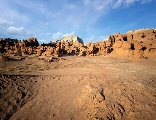 Out of this world Goblin Valley State Park unique mushroom shaped sandstone hoodoos and formations in a strange semi desert setting in Green River Utah