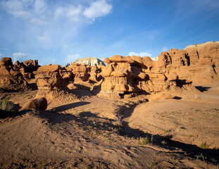 Out of this world Goblin Valley State Park unique mushroom shaped sandstone hoodoos and formations in a strange semi desert setting in Green River Utah