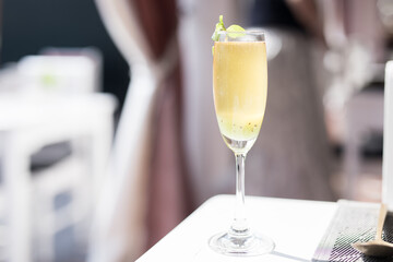 Champagne cocktails in an up market restaurant and bar