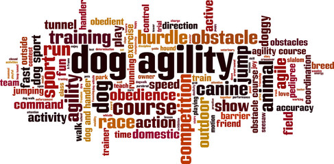 Dog agility word cloud