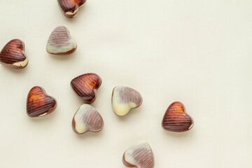 ハート型のチョコレートのバレンタインデーのイメージ