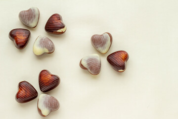 ハート型のチョコレートのバレンタインデーのイメージ