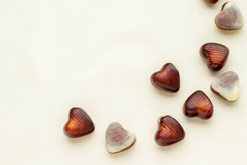 ハート型のチョコレートのバレンタインデーのイメージ