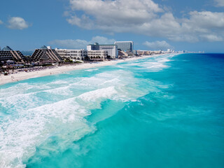 Drone photo Playa Ballenas, Cancun, Mexico