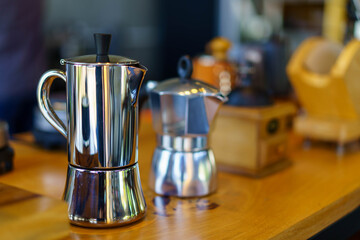 coffee maker in cafe