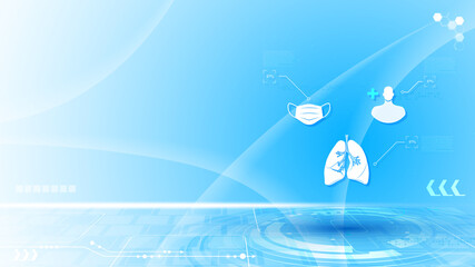 medical data info Respiratory system disease health care innovation concept design background eps 10 vector