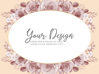 Elegant floral frame for ornament invitation