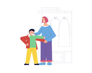 Flat Nanny Illustration
