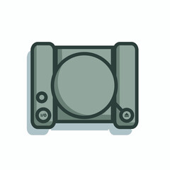 Classic Game Console, Retro Game Console in colorful design flat vector, illustration art