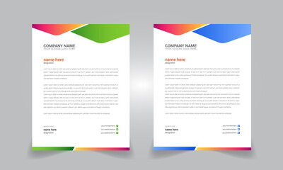 Creative Business letterhead design templates for your project design Vector