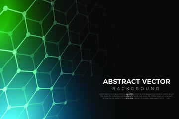 Futuristic hexagon background. Technology banner background with hexagonal shapes and text space. Eps10 vector illustration.