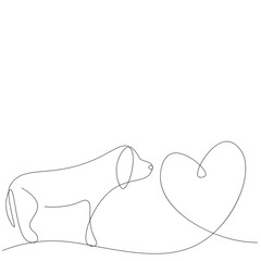 Happy valentines day background with heart, vector illustration