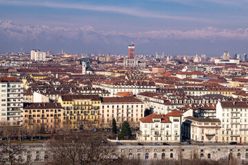 Turin cityscape from Cappuccini mount