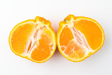 Jeju Island Citrus Hallabong on white background
