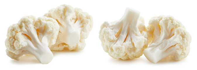 Cauliflower with clipping path isolated