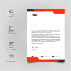 modern abstract corporate and business letterhead template.