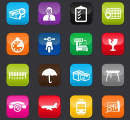 Logistic icons set