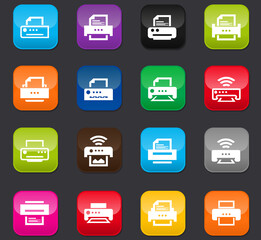 Print icons set