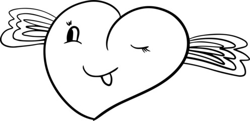 doodle heart hand drawing vector illustration black art 