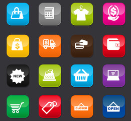 Shop icons set