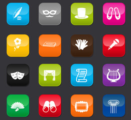 Theater icons set