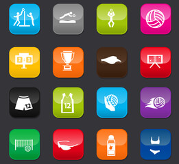 Volleyball icon set