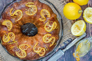 Lemon and poppy seed cake
