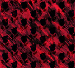 rose flowers watercolor artwork as background, colorful hand drawn illustration, creative artwork