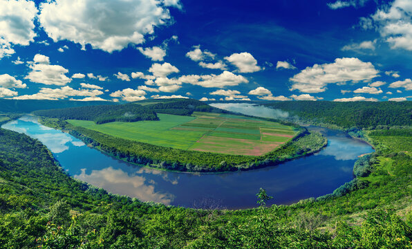 Dnister river landscape