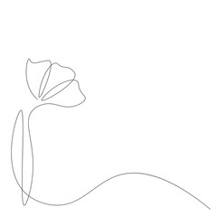 Spring flower on white, vector illustration