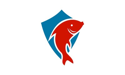 fish shield emblem logo