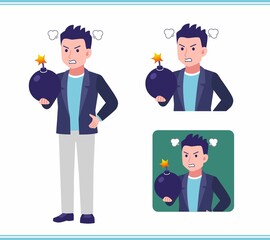 Young man in a jacket