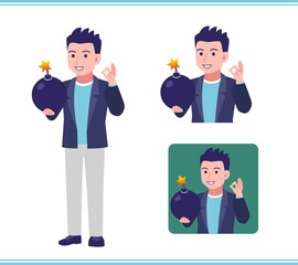 Young man in a jacket