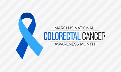 Vector illustration on the theme of Colorectal Cancer awareness month. It is a type of cancer that begins in the large intestine. The colon is the final part of the digestive tract.