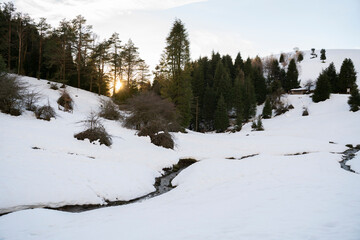 winter landscape in spain