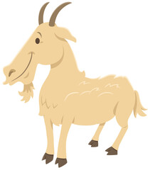 funny cartoon goat farm animal character