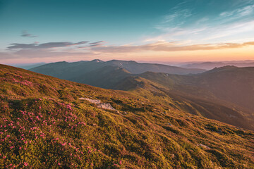 Amazing mountain sunrise