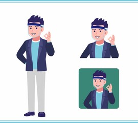 Young man in a jacket