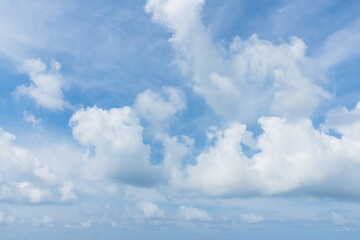 Naklejka na ściany i meble Beautiful blue sky with white cloud