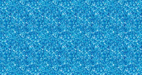 Top view of swimming pool with water shining in the sun with mosaic blue tiles