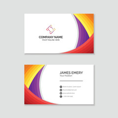 Modern colorful business card template