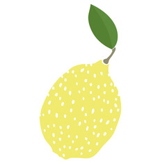 Funny lemon Hand drawn illustration Vector icon