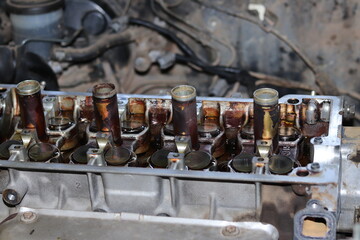 Repair of the internal combustion engine of a passenger car. Replacing the timing chain.