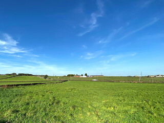 Extensive fields, high on the hills above, Queensbury, Bradford, UK